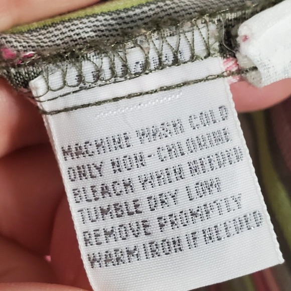 Foxcroft Womens Wrinkle Free Shirt Size 14 Pink Green‎ Stripe Button Up Office - Picture 4 of 10